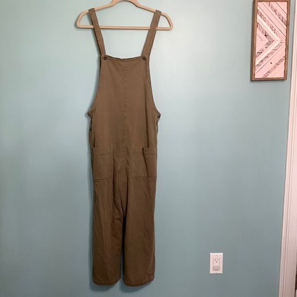 Zara Green Denim Jumpsuit - Picture 1 of 7